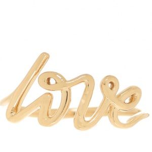 Tiffany & Co. 18K Yellow Gold Paloma's
Graffiti Love Ring Size 8